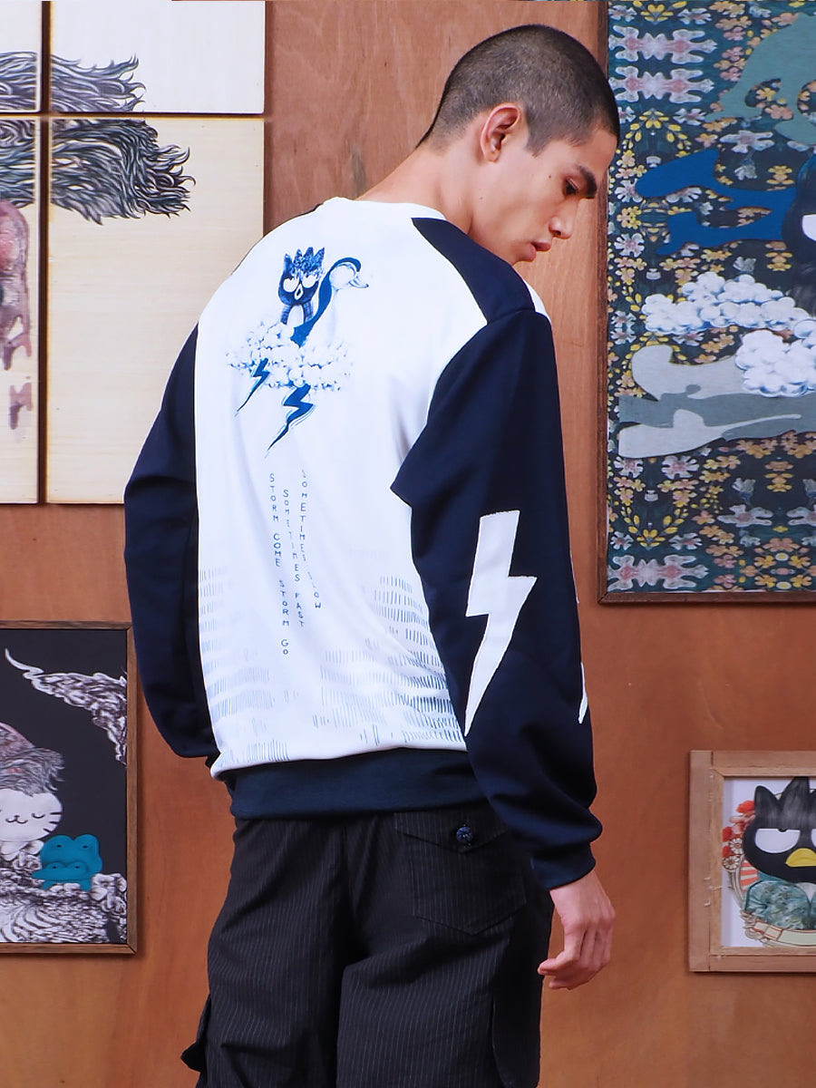 PEDZ x BADTZ MARU NAVY STORM SWEATSHIRT