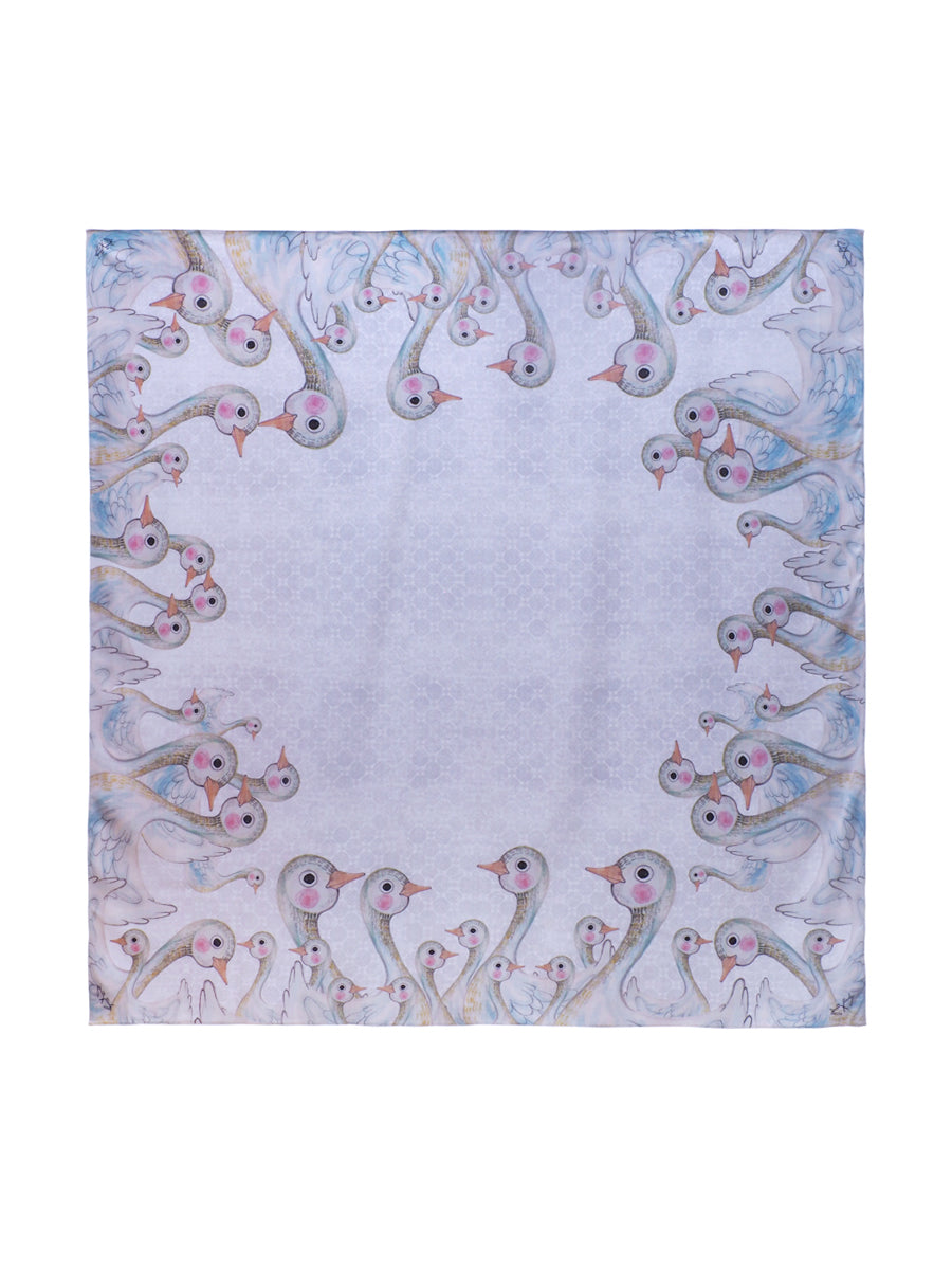 White Mariez Duck Scarf