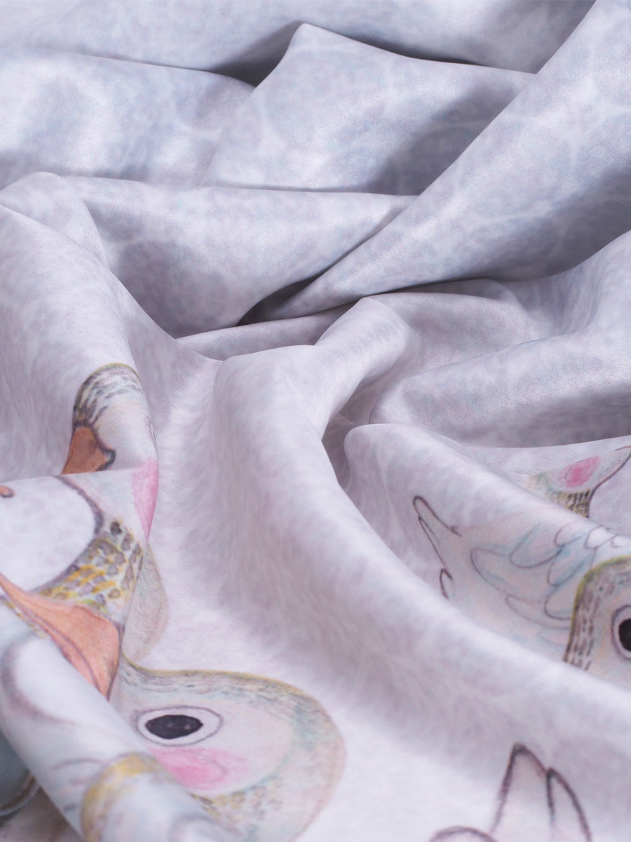 White Mariez Duck Scarf