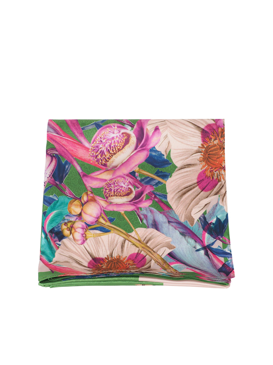 Green Shala Flower in Secret Garden Scarf