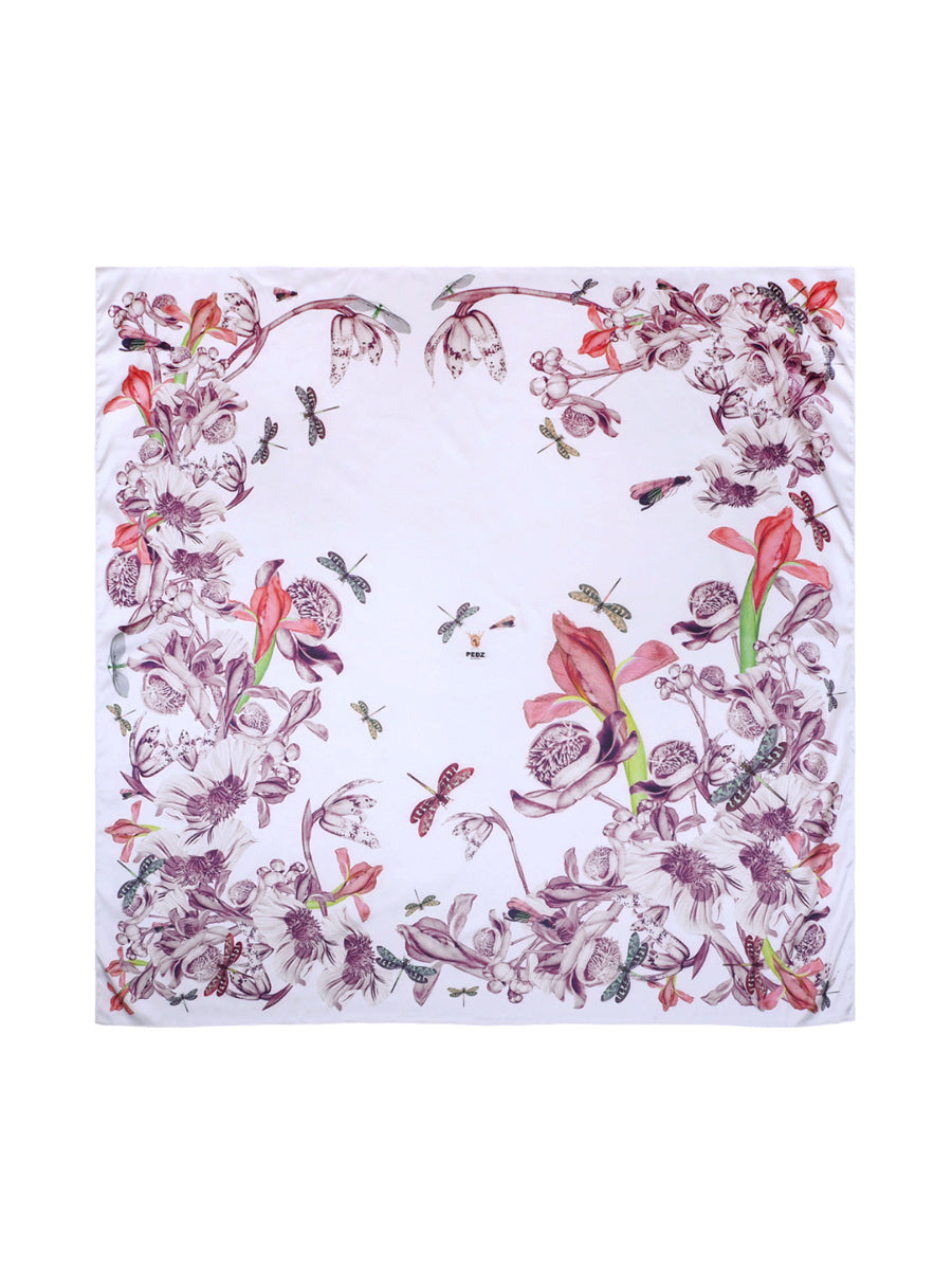 White Secret Garden Scarf
