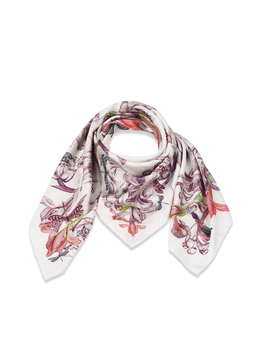 White Secret Garden Scarf