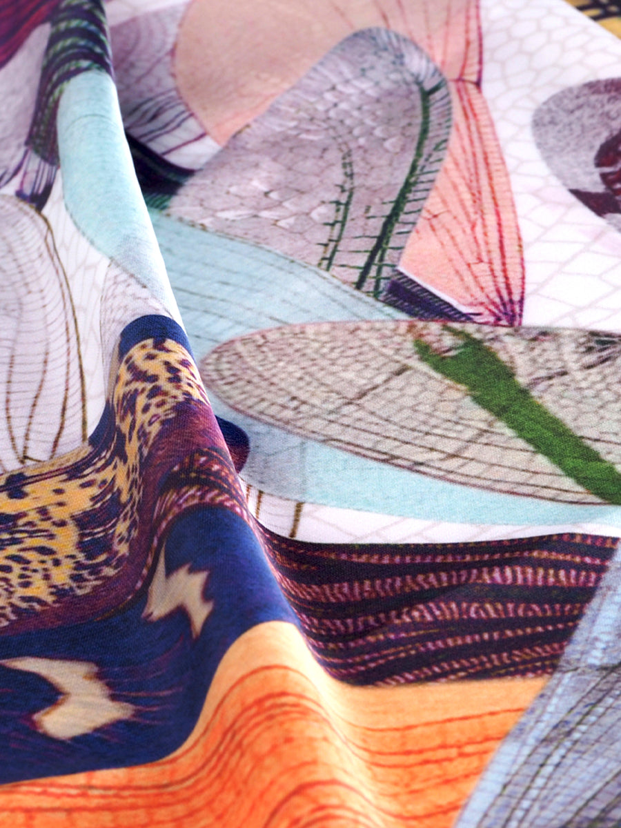 Orange Dragonfly Wings Scarf
