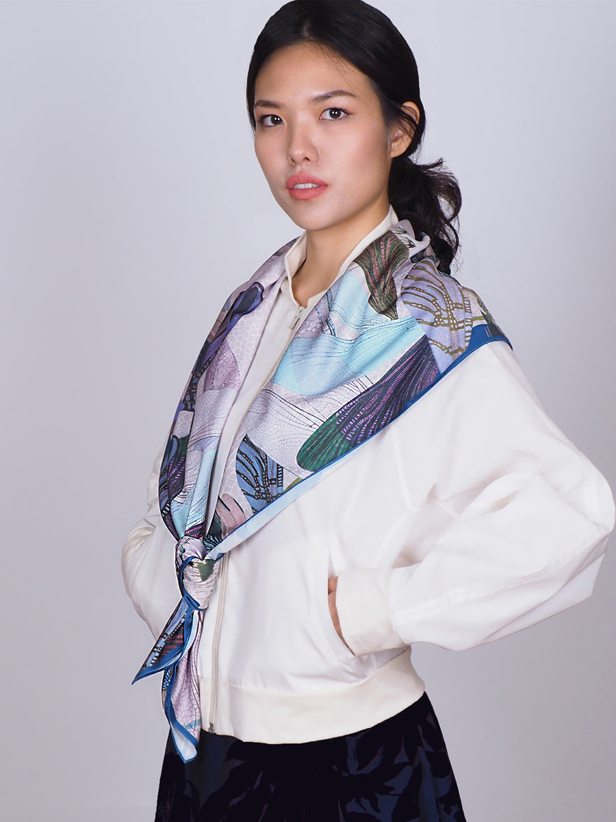 Blue Dragonfly Wings Scarf
