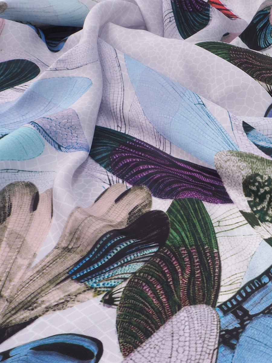 Blue Dragonfly Wings Scarf