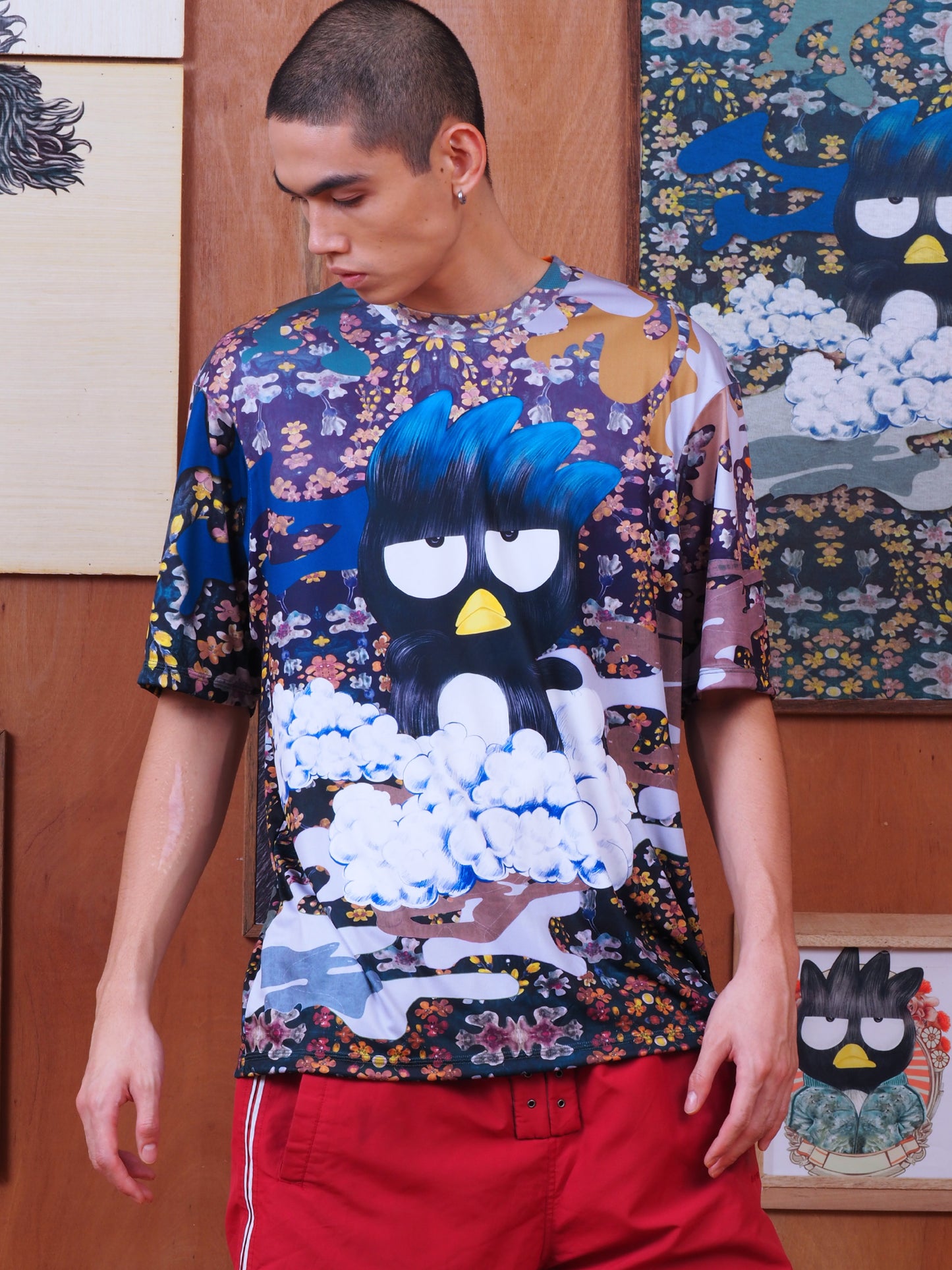 BADTZ-MARU CAMOUFLAGE T-SHIRT