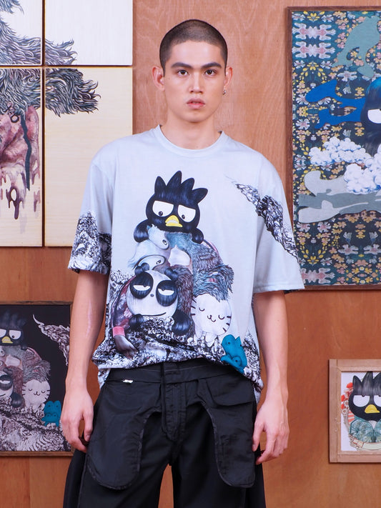 THE GANG ON MOUNT BLUE GRAY T-SHIRT