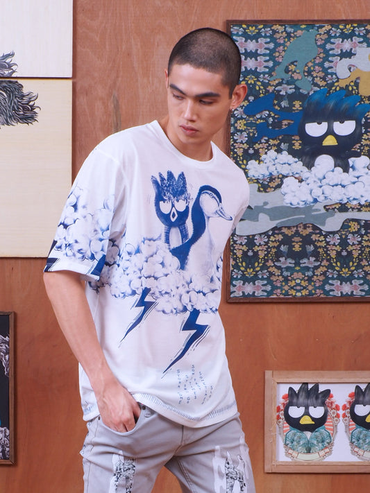WHITE XO NAVY STORM T-SHIRT