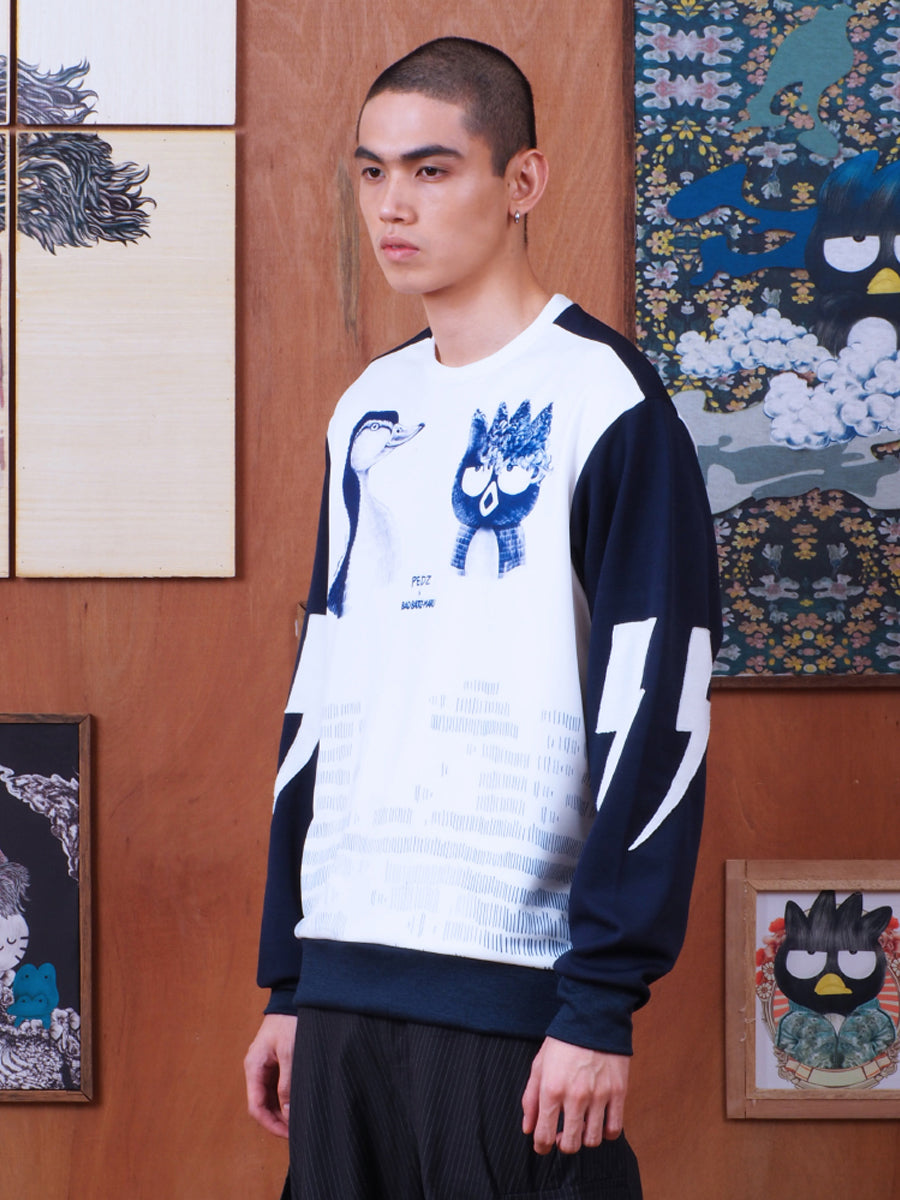 เสื้อสเวตเชิ๊ต PEDZ x BADTZ MARU สีกรมท่า