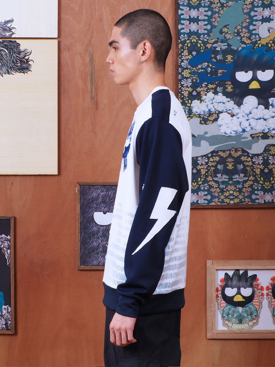 เสื้อสเวตเชิ๊ต PEDZ x BADTZ MARU สีกรมท่า