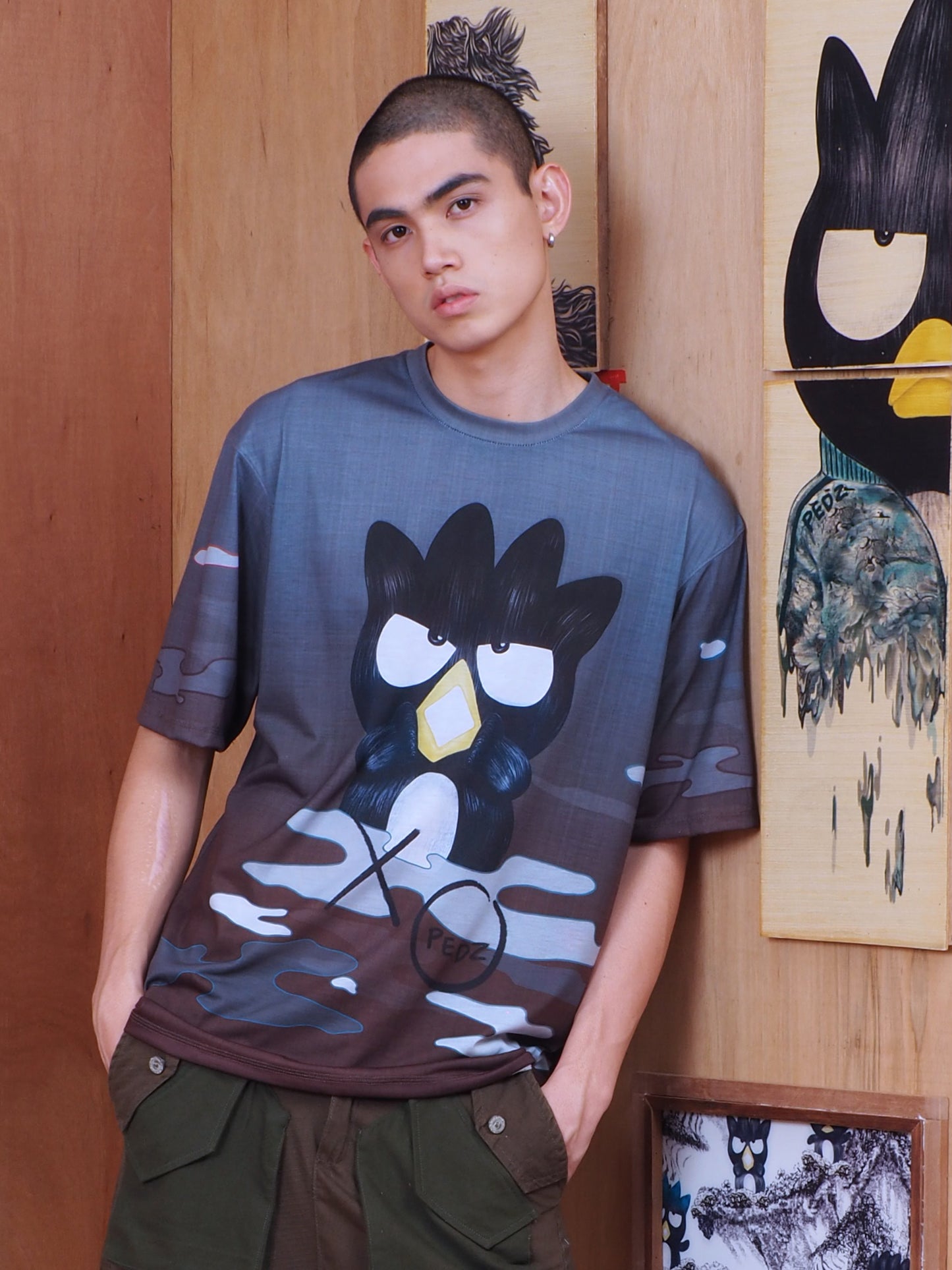 เสื้อยืด XO สีน้ำตาล