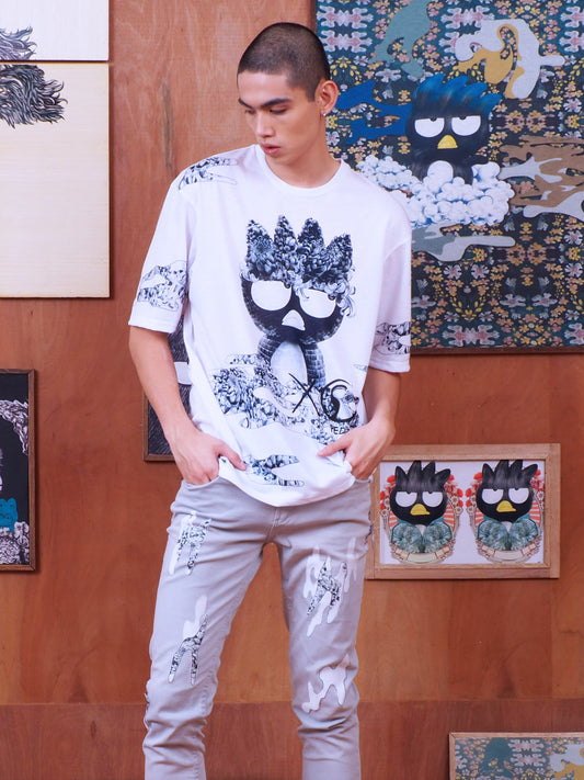 WHITE XO  CHRYSANTHEMUM T-SHIRT