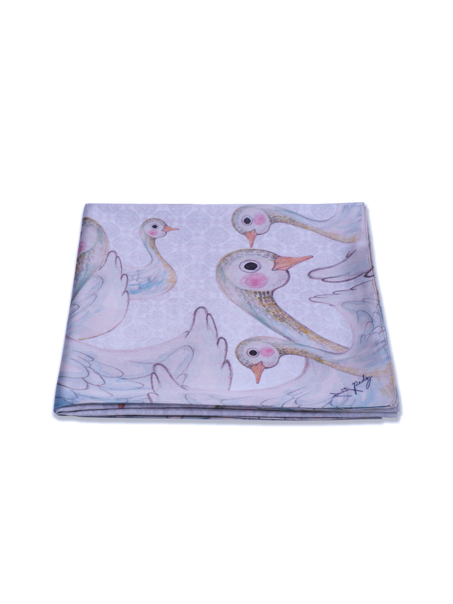 ผ้าพันคอ Mariez Duck สีขาว