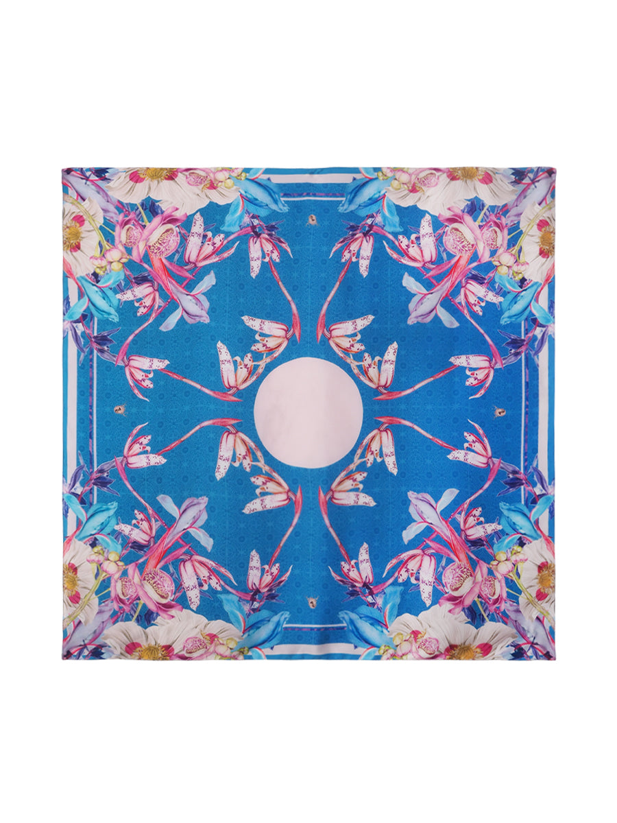 ผ้าพันคอ Blue Shala & Pink Moon