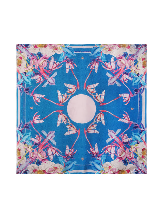 ผ้าพันคอ Blue Shala & Pink Moon