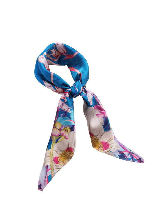 ผ้าพันคอ Blue Shala & Pink Moon